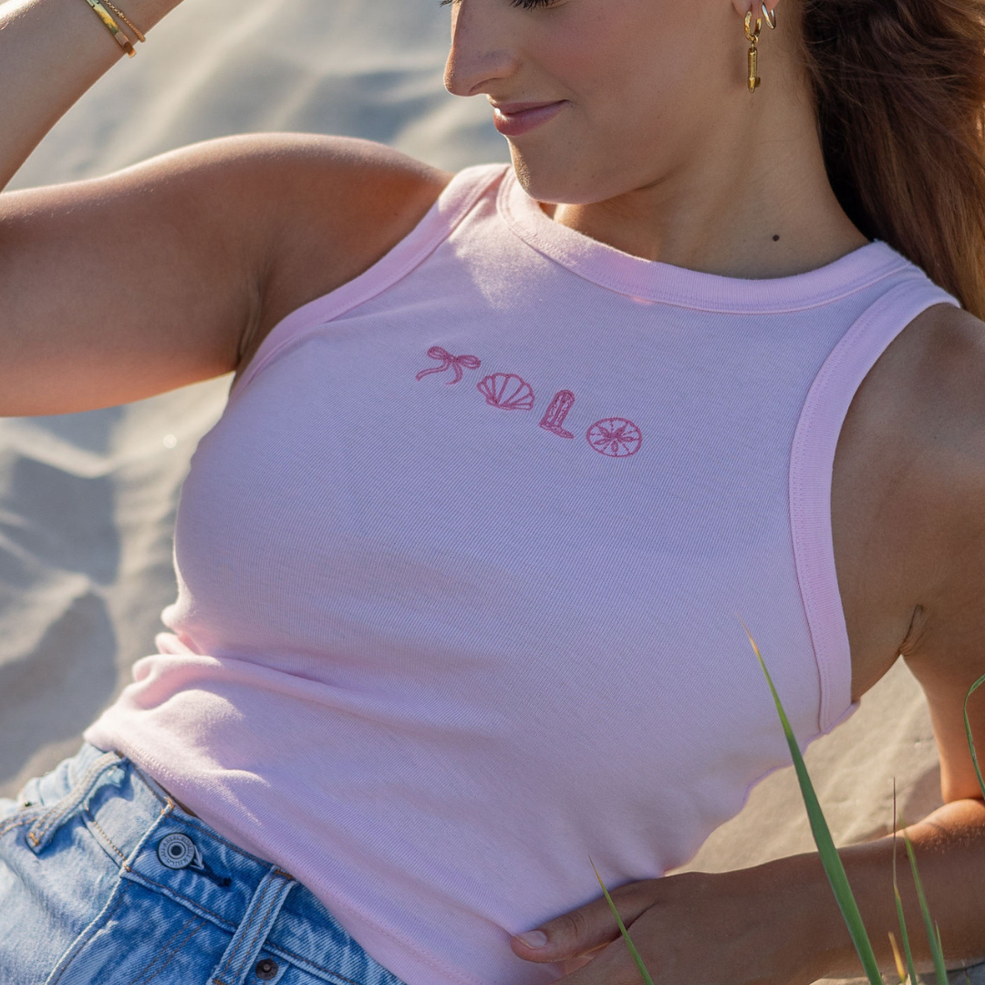 Pink Costal Cowgirl Tank Top