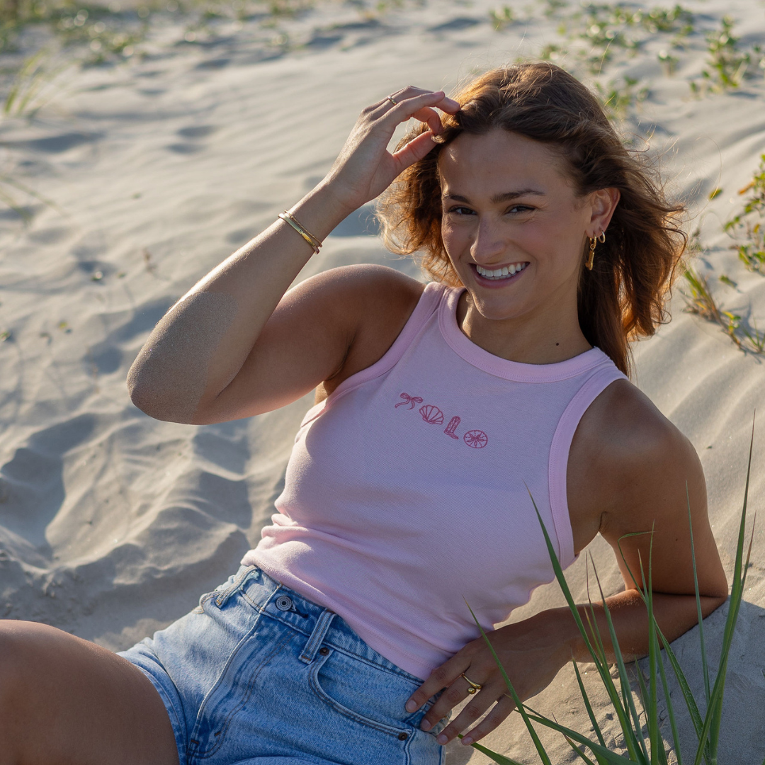 Pink Costal Cowgirl Tank Top