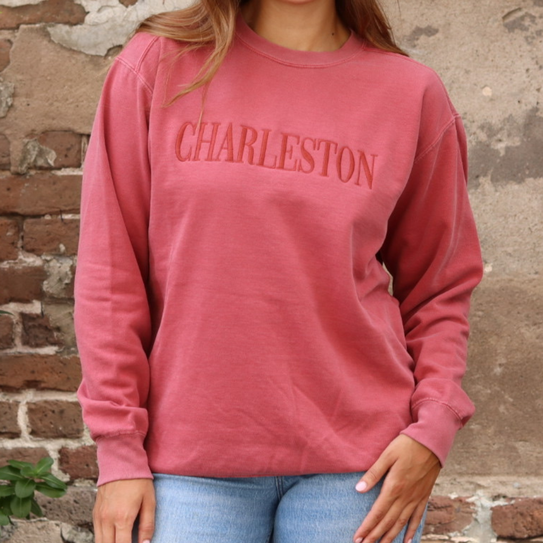 Red Charleston Monochromatic Crewneck