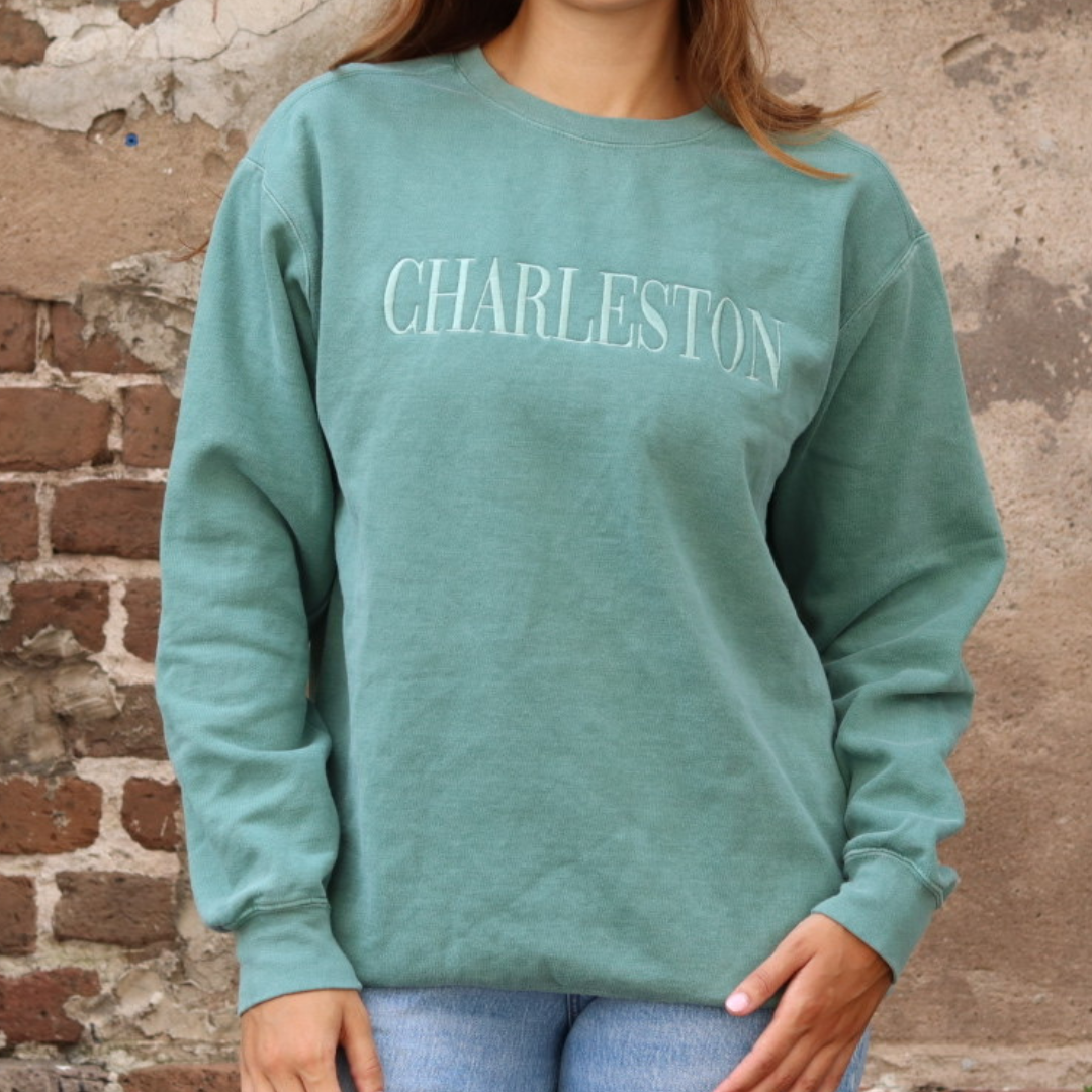 Green Charleston Monochromatic Crewneck